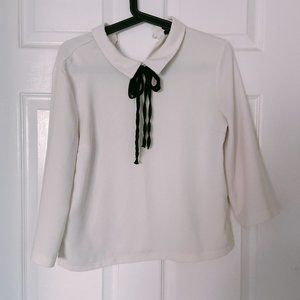F21 Bow-Tie White Shirt (S)
